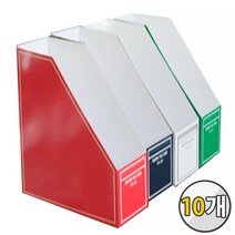RFB-301 종이화일박스 10개 묶음 파일박스 라인 문서, 빨강