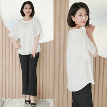 쉬즈마담 T56251 어깨프릴진주 날개소매 블라우스 엄마옷