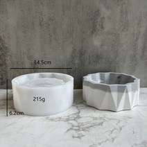 양초 컵 홀더에 대 한 3 크기 라운드 시멘트 콘크리트 금형 실리콘 DIY 수제 꽃 냄비 점토 왁스 상자 만들, [02] M