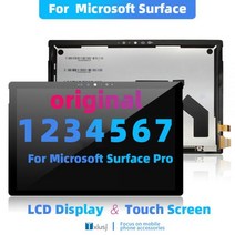 Microsoft Surface Pro 1 3 4 5 6 7 용 100% 테스트 새로운 LCD 디스플레이 터치 스크린 디지타이저 어셈블리 1866 1807 1796 1724 1631, Pro 4 1724