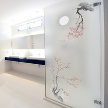 바보사랑 ncdr269 사군자 매화 유리문시트지.낭만창고