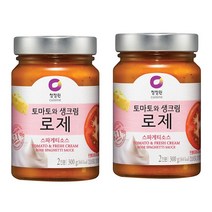 청정원 토마토와생크림 로제 스파게티소스, 300g, 2개