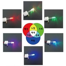 빛 혼합 실험 장치 과학 부품 3원색 LED 10개 수업자료 완구 실험도구