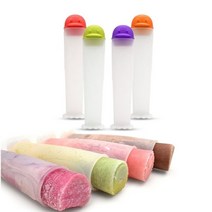 실리콘 아이스 얼음 크림 틀 몰드 보관 케이스 2P, 레드+퍼플