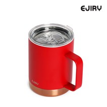 에지리 블랑 보온보냉 머그컵 360ml 이중 진공 단열, 루비레드
