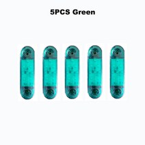 CARCTR9led 트럭 마커 사이드 플래시 스트로브 라이트 24V 경고 노란색 흰색 비상 턴 테일 바, 01 Strobe Version, 04 Green 5PCS