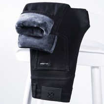 따듯한 청바지 겨울용 겨울 양털 두꺼운 따뜻한 청바지 클래식 브랜드 비즈니스 캐주얼 남성 장착 스트레이트 스트레치 미드 하이 웨이스트 데님 청바지