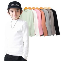 더베이지 겨울 주니어 남아 기모티 리블 피치 기모 반 폴라티 J7117 아동 초등학생 기모 티셔츠