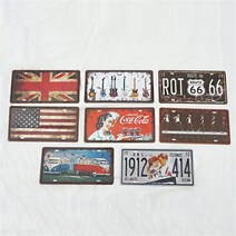 디와이룸 카페 레스토랑 장식 빈티지 번호판 철제 벽장식 Ver.2 (9602208)