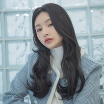 여자 수제통가발 긴앞머리 빌드펌 20대 여자가발, M, 내츄럴블랙