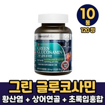그린 글루코사민 황산염 비타민 초록입홍합 상어연골 분말 함유 캡슐 정타입 먹는방법, 10개, 120정