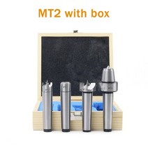 목공 선반 공구 4pcs mt1mt2 목재 터닝 도구 박차 라이브 센터 세트 용 테이퍼, [04] MT2 with box, 04 MT2 with box