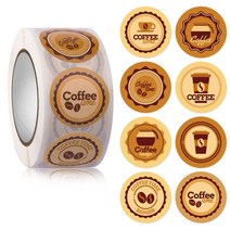 커피 컵 음료 커피 바 선물 랩을위한 500 PCS 커피 테마 레이블 스티커, HA235