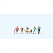 Preiser 79069 디오라마 미니어처 테라리움 등산하는 가족 6명 세트 사람 피규어 모형 1:160 사이즈