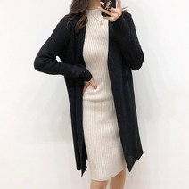 카밀라 [당일발송] 노카라 베이직 니트 블랙 가디건