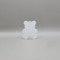 곰돌이 악세사리택 귀걸이택 100매, 화이트(먹박)