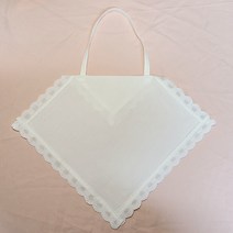 [천아트 반제품] 정사각 레이스 앞치마, 대형(50x50)