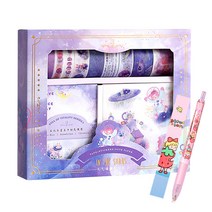 도나앤도니 러블리 다이어리 꾸미기 세트 + 딸기젤볼펜 1개, 러블리퍼플세트, 1세트