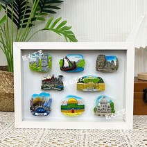 메달장식장 케이스 디스플레이 메달보관함 마라톤 트로피 전시대, A4, E. 통나무 색깔 나무 프레임 빨간 배경