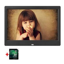 디지털액자 전자 프레임 액자 모니터10.1 인치 HD 디지털 포토 프레임 1024x600 초박형 LED 전자 사진 앨, 06 black 8gb_01 EU 플러그