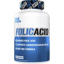 EVLUTIONNUTRITION 엽산 타블렛, 120개입, 1개