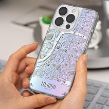 엘마 아이폰 11프로 서울 뉴욕 런던 파리 맵 지도 홀로그램 휴대폰 케이스