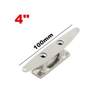 4인용 5인용 6인용 8인용 10인용 로우 플랫 클리트 316 스테인레스 스틸 마린 보트 데크 로프 타이용 2 홀 하드웨어 모든 샹들리 애플리케이션에 적합, 4인치