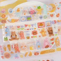 PET 홀로그램 카툰 애니멀 일러스트 동물 우주 날씨 귀여운 마테 다꾸 다이어리 꾸미기 마스킹 테이프, 05 : 우주탐험