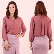 [강물처럼] 빅사이즈사랑해요 6436L204 쉬폰 7부 블라우스 WW (8402535)