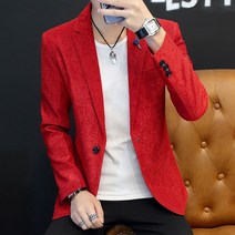 남자자켓 정장룩 솔리드 원버튼 싱글 블레이져