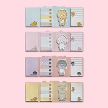홈앤키즈 카카오프렌즈 4단 점착메모지 포스트잇 라이언 어피치 네오 프로도, 4단 점착메모지 _어피치