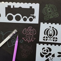 어린이 유아 그림놀이 다양한 모양자 8p 세트