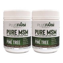 PLUSFARM 플러스팜 PURE MSM 파우더 가루 분말 뉴질랜드 엠에스엠 천연 식이유황 소나무추출 300g 2개