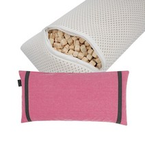건강한세상 건강한 수면 숙면 기절 편백베개 완성품(40cm x 20cm), 핑크