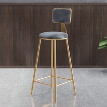 홈바의자 이케아 높은의자 아일랜드식탁 철제, 골드 체어 + 그린 벨벳 75cm
