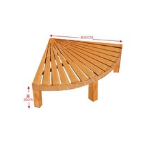 베란다데크 세탁실 화장실 방부목 고급스런디자인 마루 건식화장실 야외 부식 방지 나무 바닥 발코니 테라스, 001㎡, 부채꼴길이90x너비90x높이30cm장미배색상