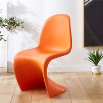 아크릴 의자 투명 체어 모던 등받이 심플 인테리어 북유럽 디자인 커피숍 1인용 예쁜 카페, 오렌지