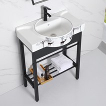 간이 카운터 세면대 싱크대 욕실 하부장 탑볼 세면장, 75cm