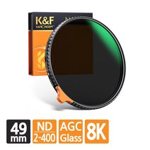 [정품] K&F CONCEPT NANO-X Variable ND2-ND400 가변필터 8K AGC Glass 49mm