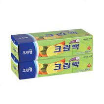 크린랲 정품 크린랩 주방용 일회용 비닐팩 뽑아쓰는 위생백 크린백 대 30cm x 45cm x 100매, 2개