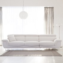 [쿠션증정] 9가지색상 로한 4인용 아쿠아텍스 패브릭소파, 연그레이