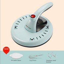 홈베이킹쿠키 쿠키제작 자동 비 스틱 회전 크레페 메이커 미니 팬케이크 기계 피자 메이커 가정용 주방 도구 전기 베이킹 팬, 푸른, 에게