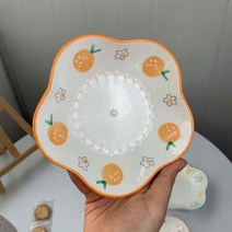 BLOWFISH FUGU 도자기예쁜접시 꽃접시 예쁜도자기접시 홈식기 세트 1P/4P A-017, D, 1P