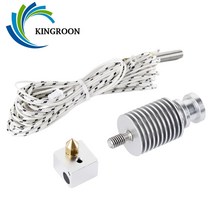 Kingroon kp3s e3d v5 v6 방열판 가열 블록 직접 bowden kp3s titan 압출기 hotend 3d 프린터 부품 1.75mm 필라멘트, 목만