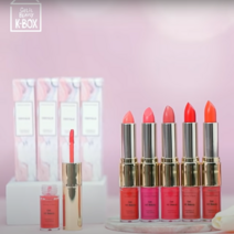 [틴톡 2 in 1] MLBB 고발색 잘 지워지지 않는 지속력 좋은 쿨톤 웜톤 듀얼 립스틱+틴트, I kiss you, 1개