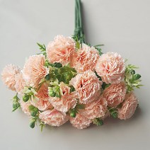 명절 성묘 산소 조화장식 고급 카네이션 부쉬 가정의달 인테리어 꽃다발, 3.라이트핑크, 1개