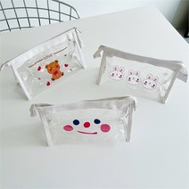 [큐피큐피] 러블리 투명 파우치 겸용 필통 3color, 스마일