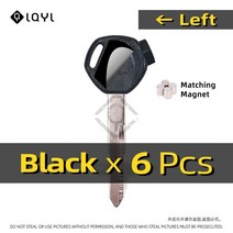 바이크키복사 보조키 열쇠복사 탑케이스 사이드 6Pcs 빈 키 오토바이 혼다 스쿠터에 대 한 Uncut 키를, 05 6 PCS Black Left