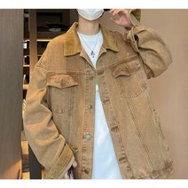 남성 오버핏 데님 자켓 1P 봄가을 간절기 점퍼 아우터 259859
