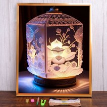 랜턴 드림 캐처 풍경 크로스 스티치 DIY 자수 패턴 수제 수공예 취미 쥬얼리 판매실 장식, HMA92523+60x80cm+14CT Silk Thr
